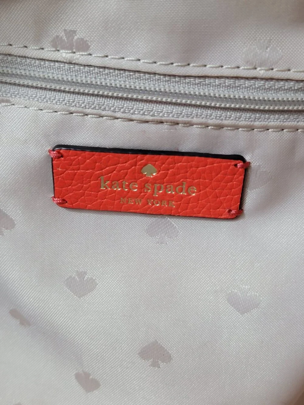 Kate Spade Monet Large Triple Compartment Tote Coral Orange Leather Bag WKRU6948